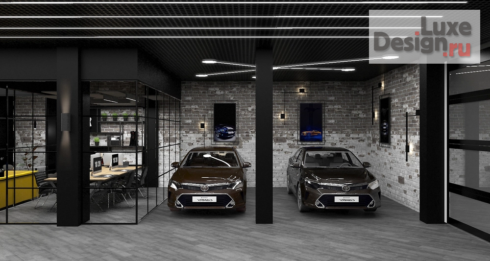 Дизайн интерьера автосалона "Детейлинг На Трехгорной Мануфактуре" (фото 9)