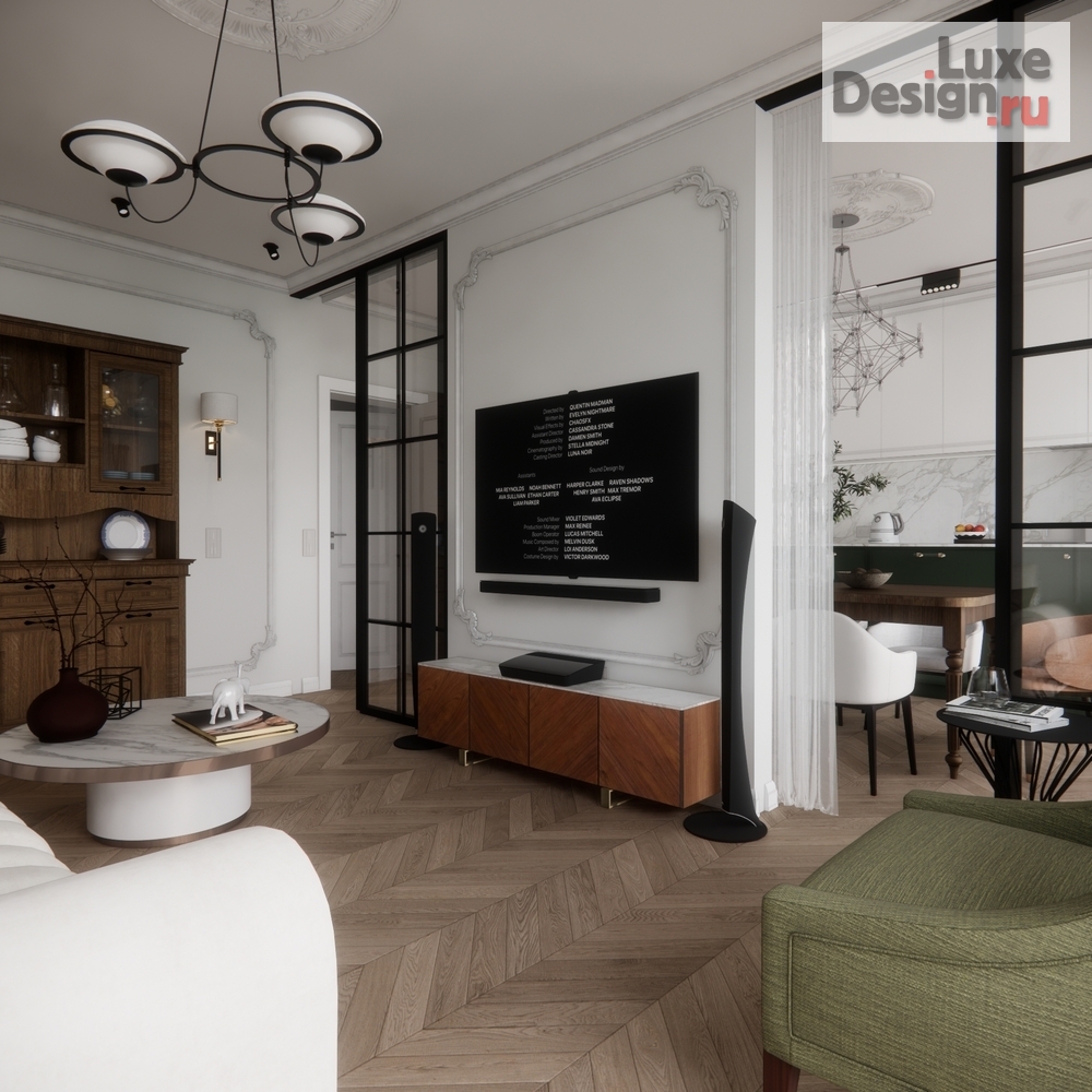 Дизайн интерьера трехкомнатной квартиры "Квартира ЖК Все Свои ВИП" (фото 3)