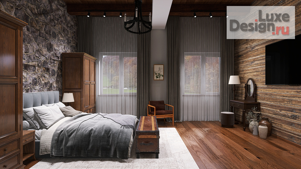 Дизайн интерьера загородного дома "Загородный дом Шале 120 кв.м." (фото 34)