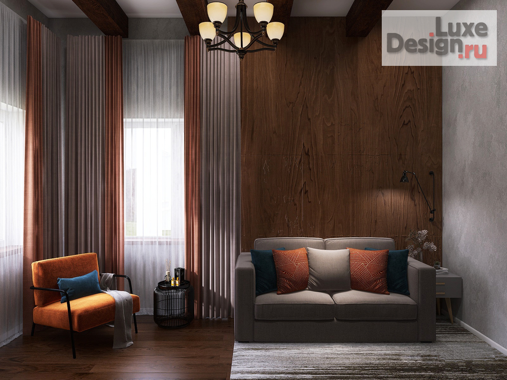 Дизайн интерьера загородного дома "Загородный дом Шале 120 кв.м." (фото 30)