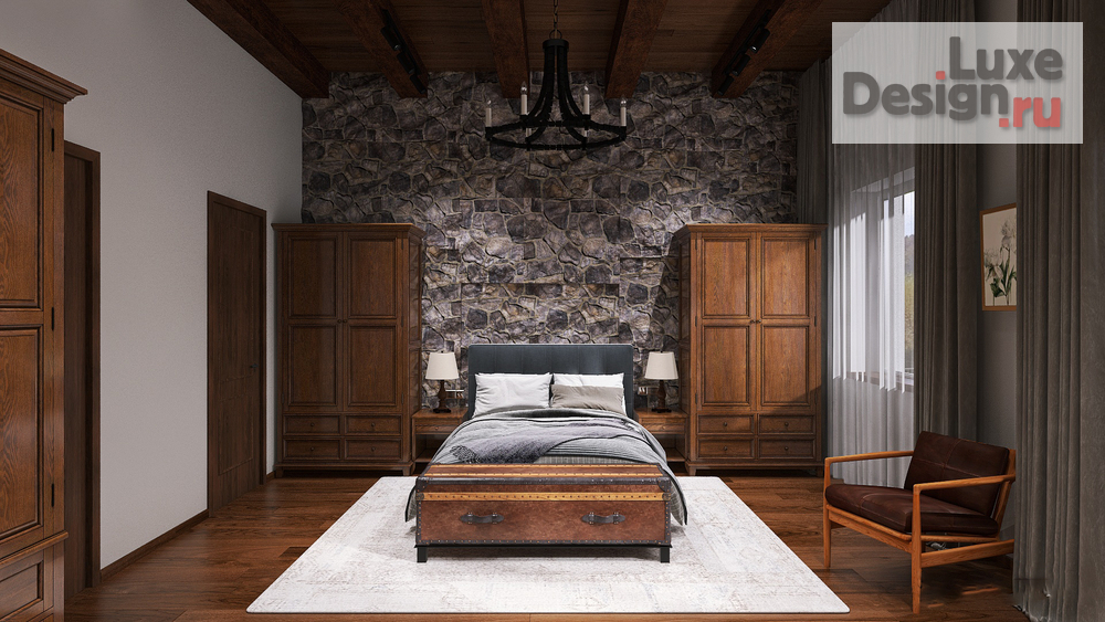 Дизайн интерьера загородного дома "Загородный дом Шале 120 кв.м." (фото 42)