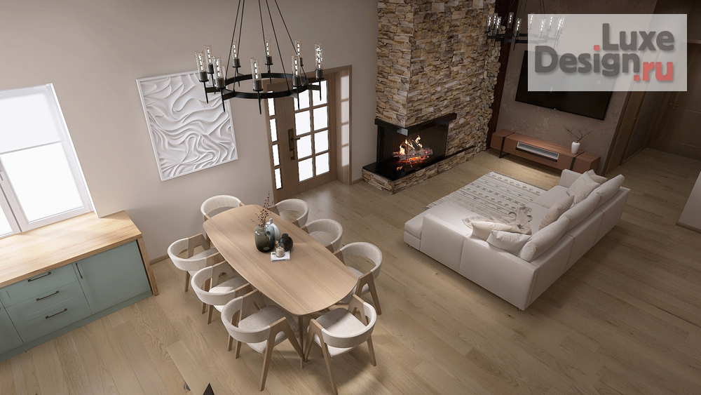 Дизайн интерьера загородного дома "Загородный дом Шале 120 кв.м." (фото 16)