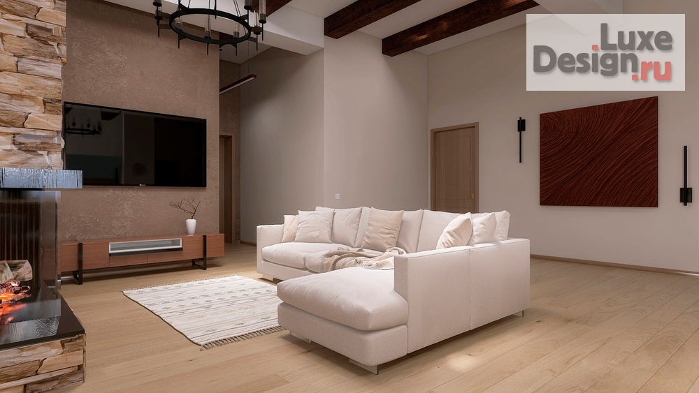 Дизайн интерьера загородного дома "Загородный дом Шале 120 кв.м." (фото 4)