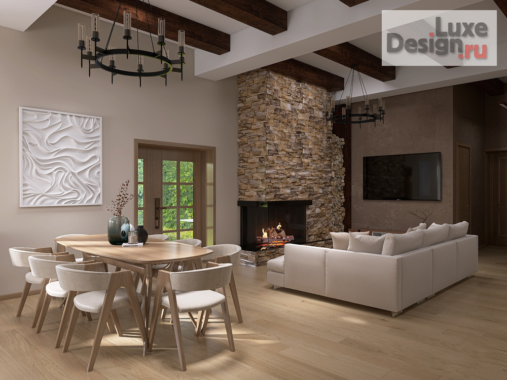 Дизайн интерьера загородного дома "Загородный дом Шале 120 кв.м." (фото 14)