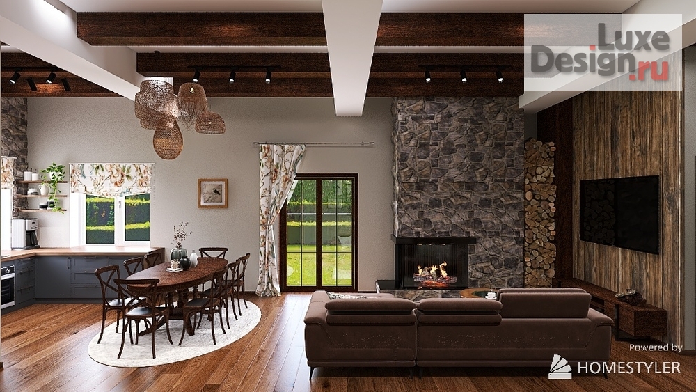 Дизайн интерьера загородного дома "Загородный дом Шале 120 кв.м." (фото 20)