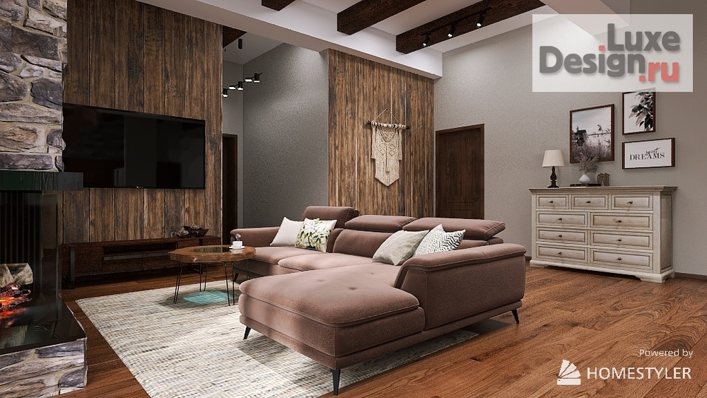 Дизайн интерьера загородного дома "Загородный дом Шале 120 кв.м." (фото 21)