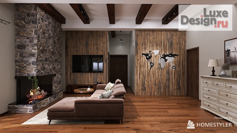 Дизайн интерьера загородного дома "Загородный дом Шале 120 кв.м." (фото 22)