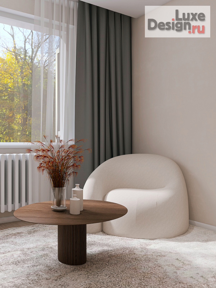 Дизайн интерьера трехкомнатной квартиры "Трехкомнатная квартира 92 м2 ЖК «Ново-Патрушево»" (фото 2) от дизайнера Нелюбина Любовь Олеговна Дизайн интерьера трехкомнатной квартиры "Трехкомнатная квартира 92 м2 ЖК «Ново-Патрушево»" (фото 2)