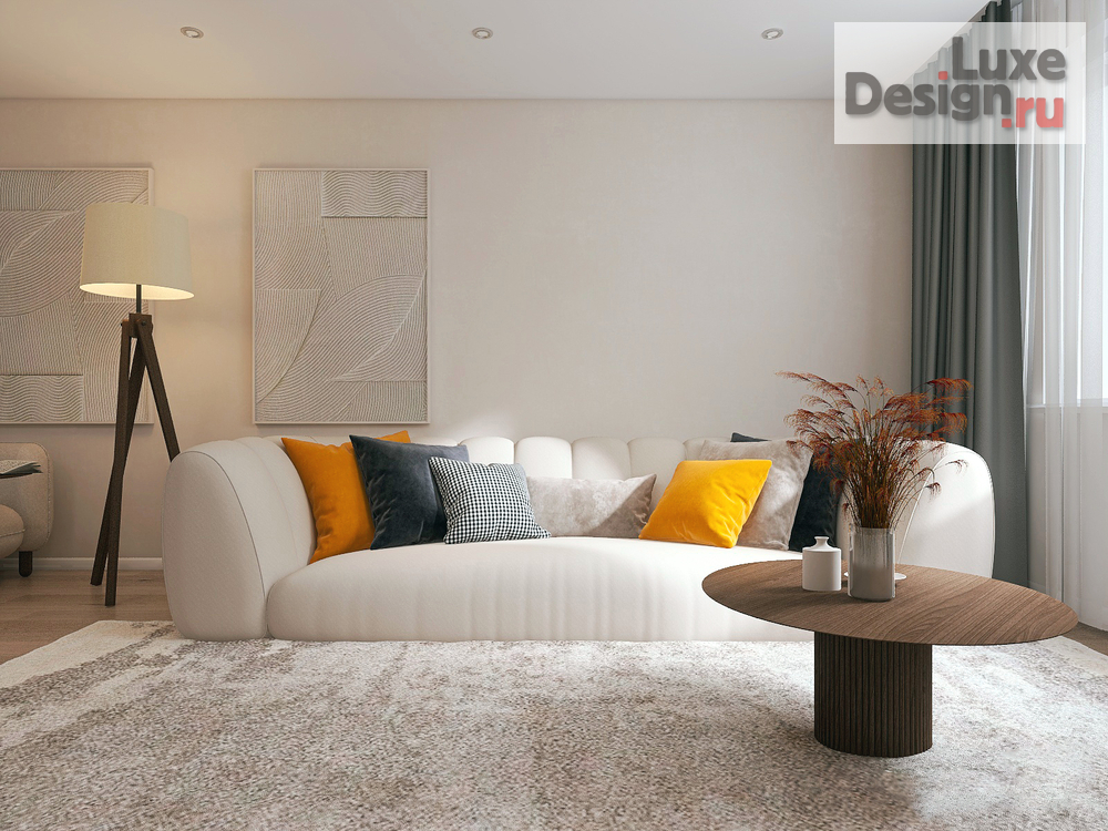 Дизайн интерьера трехкомнатной квартиры "Трехкомнатная квартира 92 м2 ЖК «Ново-Патрушево»" (фото 4) от дизайнера Нелюбина Любовь Олеговна Дизайн интерьера трехкомнатной квартиры "Трехкомнатная квартира 92 м2 ЖК «Ново-Патрушево»" (фото 4)