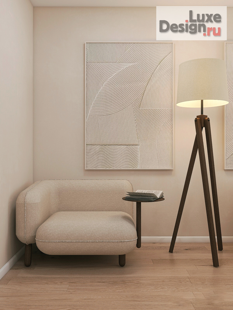 Дизайн интерьера трехкомнатной квартиры "Трехкомнатная квартира 92 м2 ЖК «Ново-Патрушево»" (фото 5) от дизайнера Нелюбина Любовь Олеговна Дизайн интерьера трехкомнатной квартиры "Трехкомнатная квартира 92 м2 ЖК «Ново-Патрушево»" (фото 5)