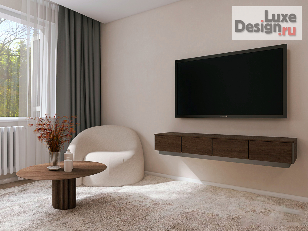 Дизайн интерьера трехкомнатной квартиры "Трехкомнатная квартира 92 м2 ЖК «Ново-Патрушево»" (фото 6) от дизайнера Нелюбина Любовь Олеговна Дизайн интерьера трехкомнатной квартиры "Трехкомнатная квартира 92 м2 ЖК «Ново-Патрушево»" (фото 6)