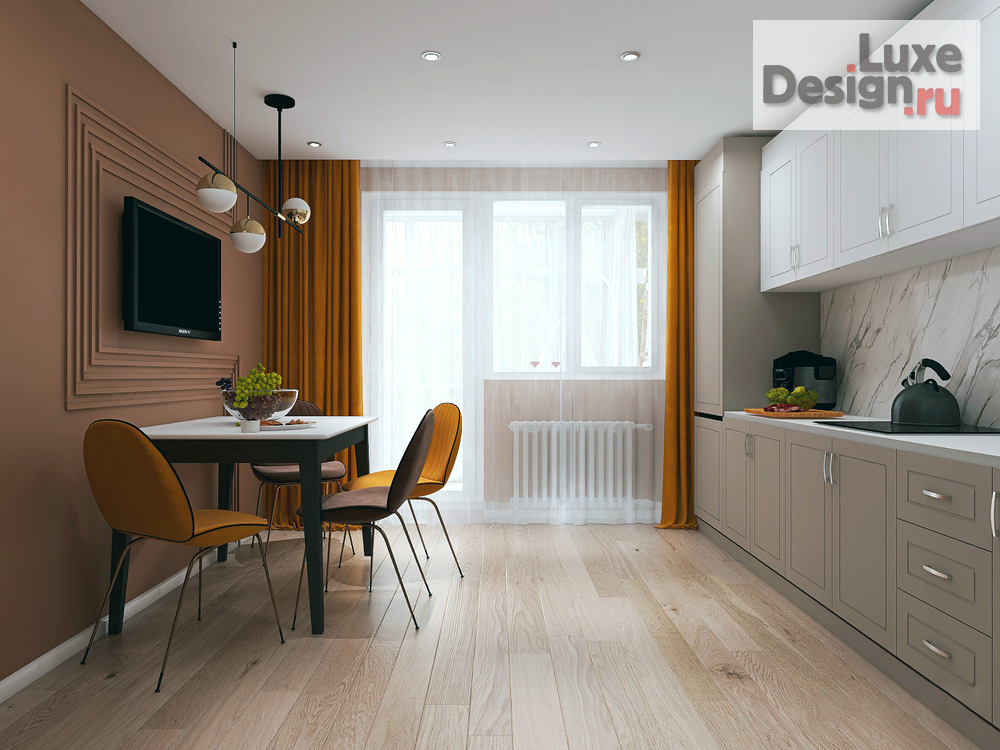 Дизайн интерьера трехкомнатной квартиры "Трехкомнатная квартира 92 м2 ЖК «Ново-Патрушево»" (фото 9) от дизайнера Нелюбина Любовь Олеговна Дизайн интерьера трехкомнатной квартиры "Трехкомнатная квартира 92 м2 ЖК «Ново-Патрушево»" (фото 9)