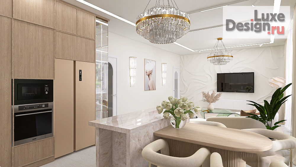 Дизайн интерьера гостиной "4-х комнатная квартира" (фото 6)