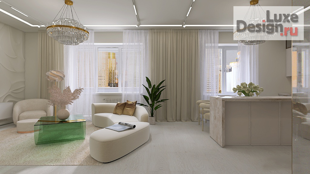 Дизайн интерьера гостиной "4-х комнатная квартира" (фото 8)