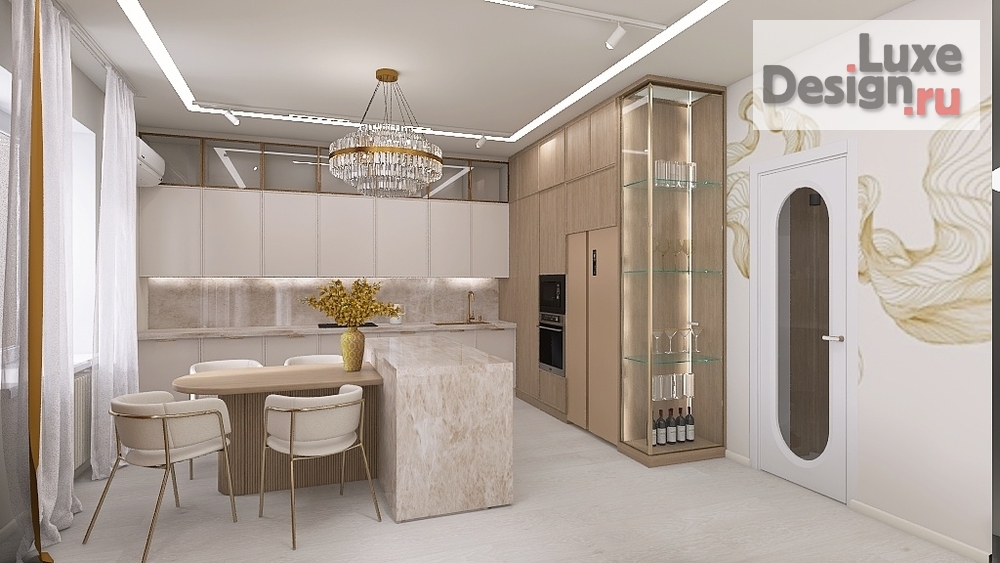 Дизайн интерьера четырехкомнатной квартиры "Четырехкомнатная квартира 160 кв.м." (фото 8) от дизайнера Нелюбина Любовь Олеговна Дизайн интерьера четырехкомнатной квартиры "Четырехкомнатная квартира 160 кв.м." (фото 8)