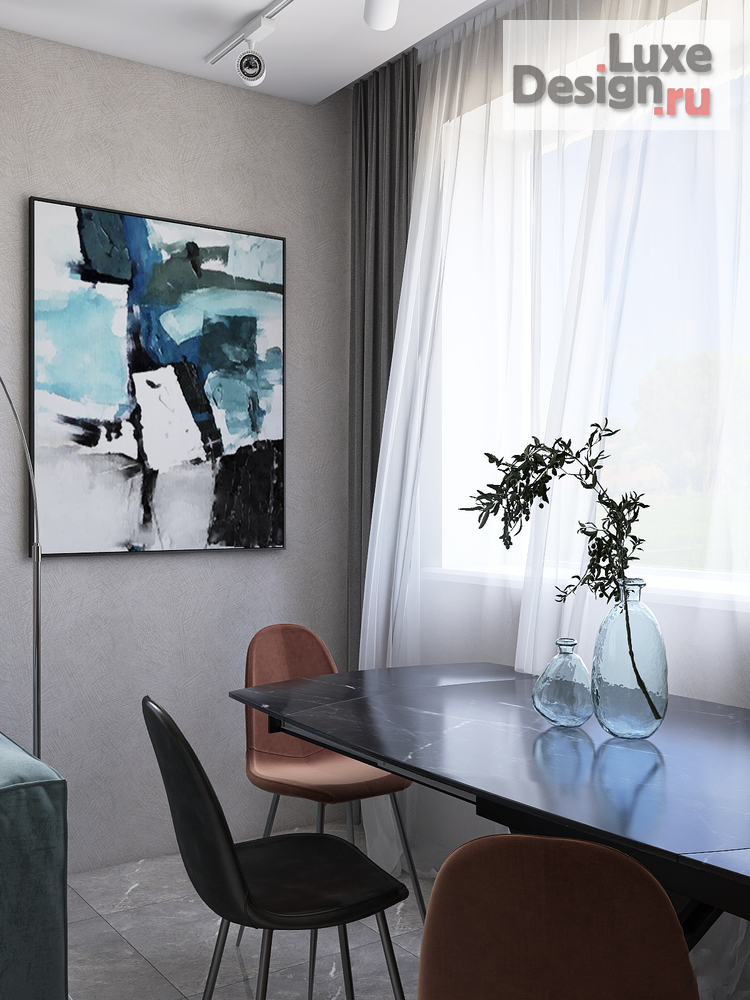 Дизайн интерьера частного дома "Кухня-гостиная 35 м2 в загородном доме" (фото 6) от дизайнера Нелюбина Любовь Олеговна Дизайн интерьера частного дома "Кухня-гостиная 35 м2 в загородном доме" (фото 6)