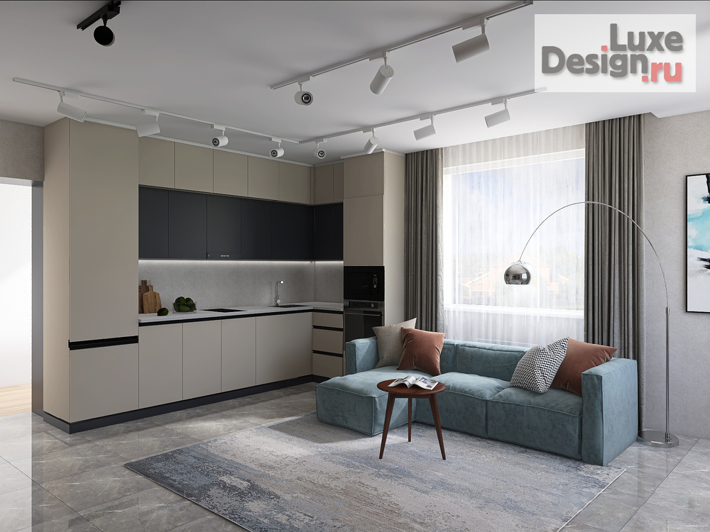 Дизайн интерьера частного дома "Кухня-гостиная 35 м2 в загородном доме" (фото 3) от дизайнера Нелюбина Любовь Олеговна Дизайн интерьера частного дома "Кухня-гостиная 35 м2 в загородном доме" (фото 3)