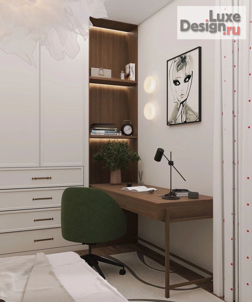 Дизайн интерьера двухкомнатной квартиры "Яркая квартира в ЖК Gold Land " (фото 12)