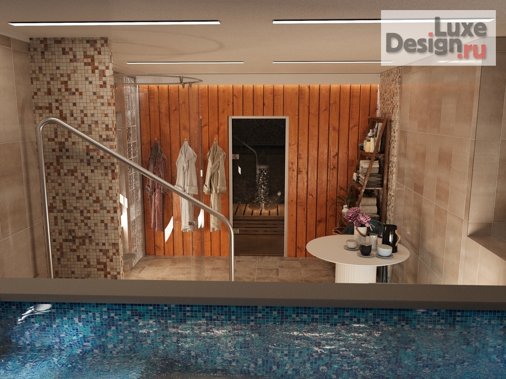 Дизайн интерьера бани "Небольшой семейный SPA-комплекс  в частном доме." (фото 2)