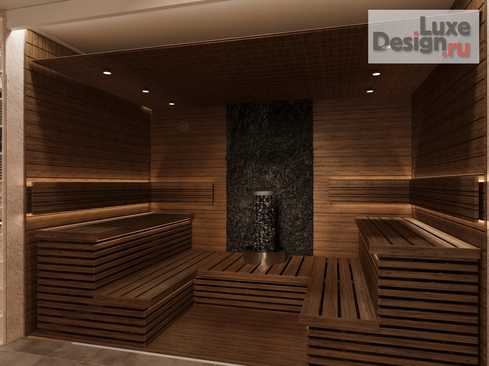 Дизайн интерьера бани "Небольшой семейный SPA-комплекс в частном доме." (фото 6) от дизайнера Мельников Глеб Дизайн интерьера бани "Небольшой семейный SPA-комплекс в частном доме." (фото 6)