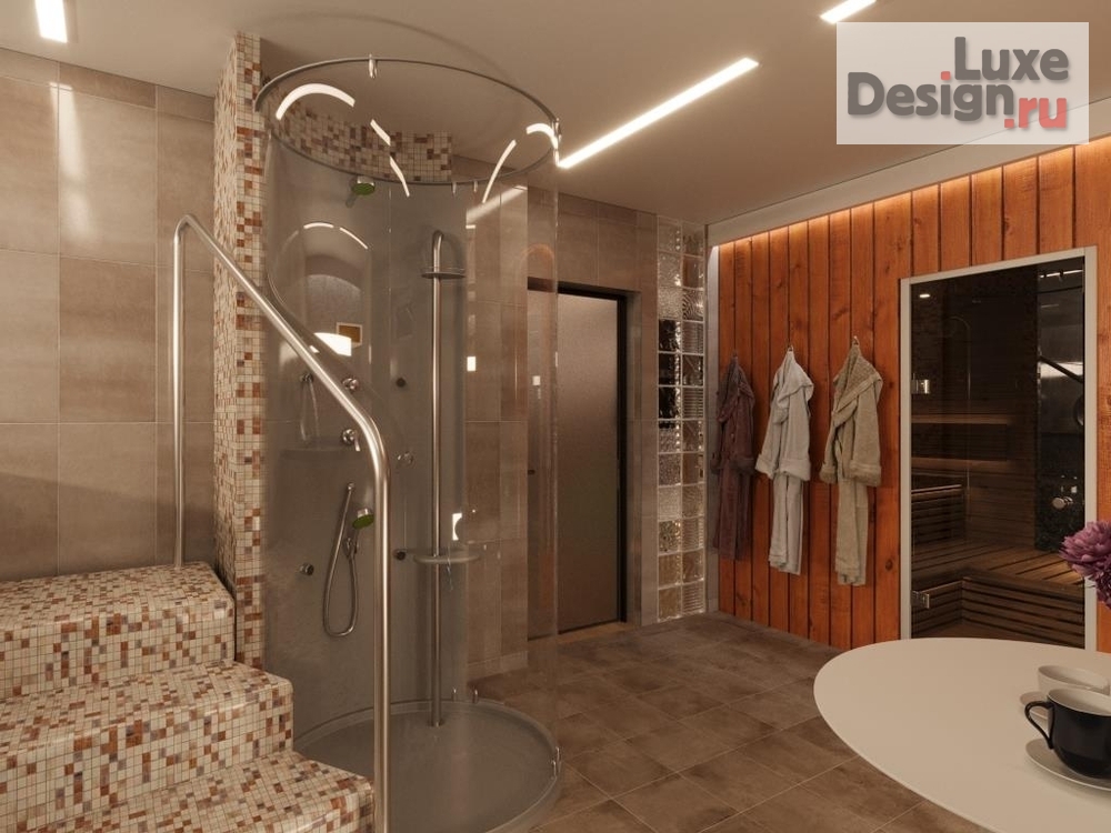 Дизайн интерьера бани "Небольшой семейный SPA-комплекс  в частном доме." (фото 11)