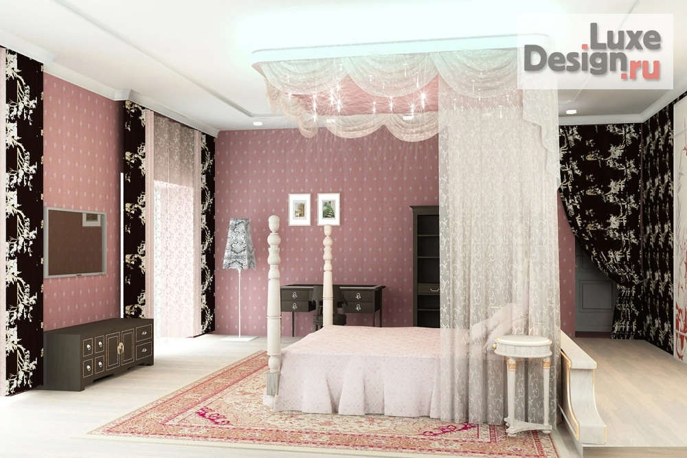 Дизайн интерьера коттеджа "спальня в загородном доме" (фото 2)