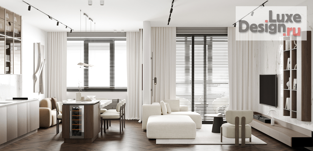 Дизайн интерьера трехкомнатной квартиры "Квартира UNO | Интерьер для инвестиций в Москве" (фото 7)