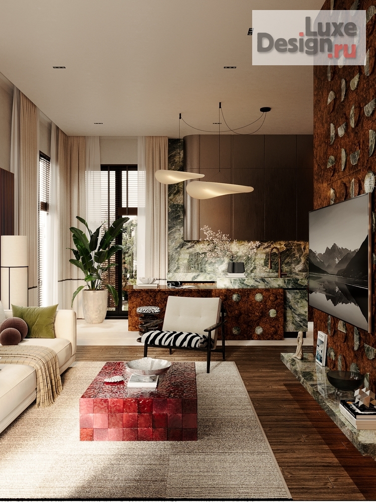 Дизайн интерьера квартиры "Burl & Stone" (фото 1)