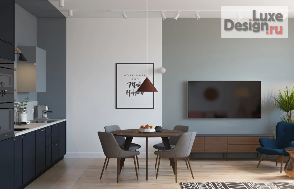 Дизайн интерьера трехкомнатной квартиры "Дизайн интерьера трехкомнатной квартиры в ЖК "Виноградный"" (фото 10)