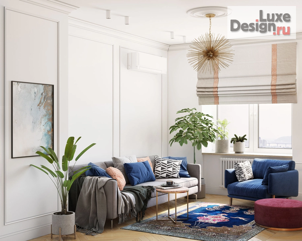 Дизайн интерьера двухкомнатной квартиры "Дизайн двухкомнатной квартиры в доме 1958 г. в Москве" (фото 5)