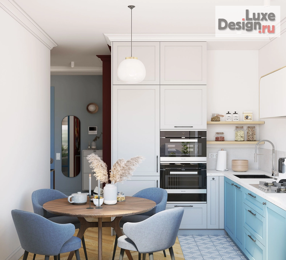 Дизайн интерьера двухкомнатной квартиры "Дизайн двухкомнатной квартиры в доме 1958 г. в Москве" (фото 7)