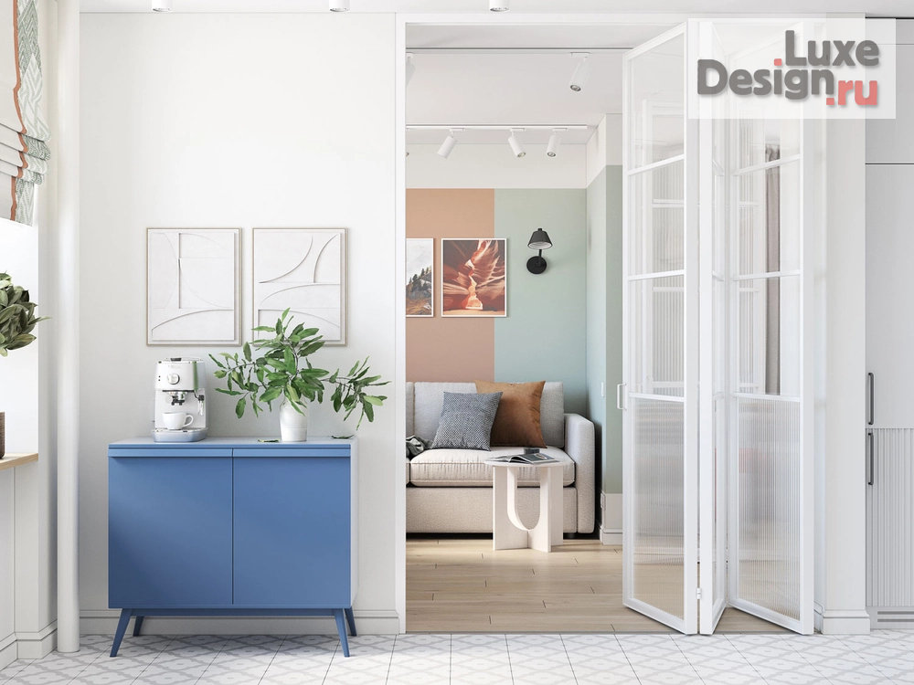 Дизайн интерьера однокомнатной квартиры "Дизайн интерьера однокомнатной квартиры в г. Москва" (фото 4) от дизайнера OM DESIGN Дизайн интерьера однокомнатной квартиры "Дизайн интерьера однокомнатной квартиры в г. Москва" (фото 4)