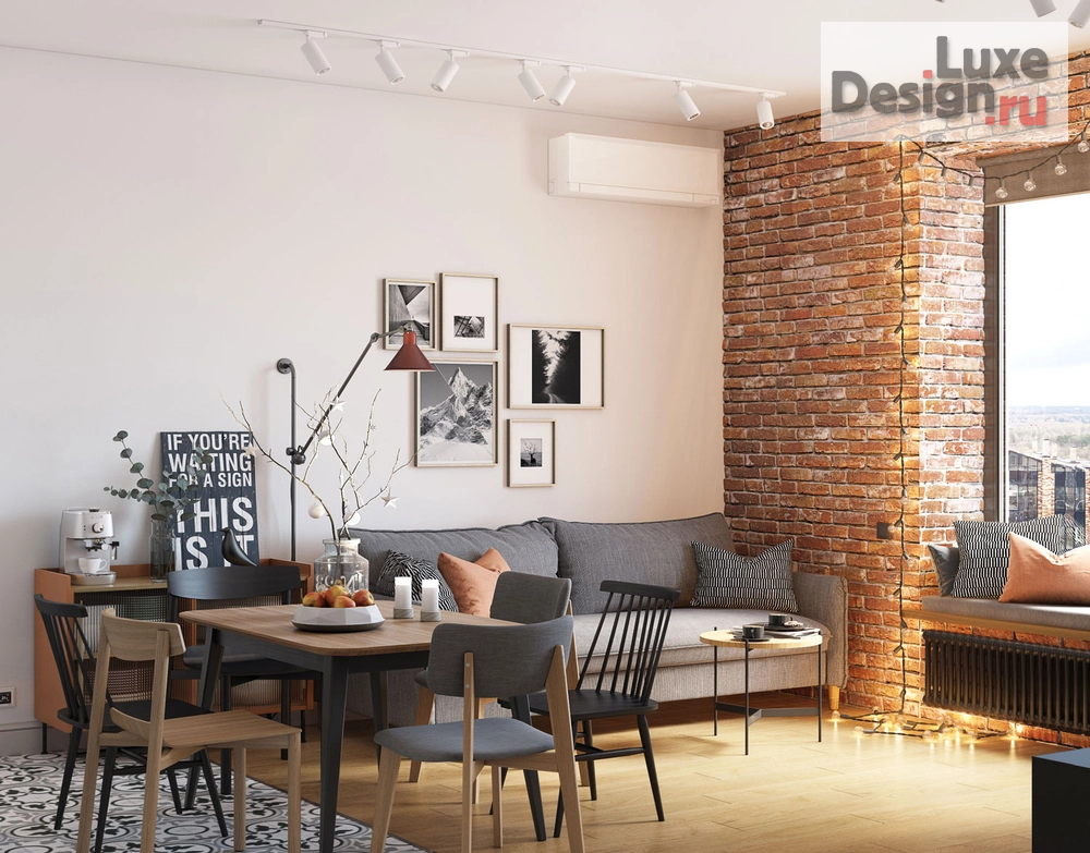 Дизайн интерьера трехкомнатной квартиры "Дизайн интерьера трехкомнатной квартиры в ЖК "Серебрянный парк"" (фото 1)