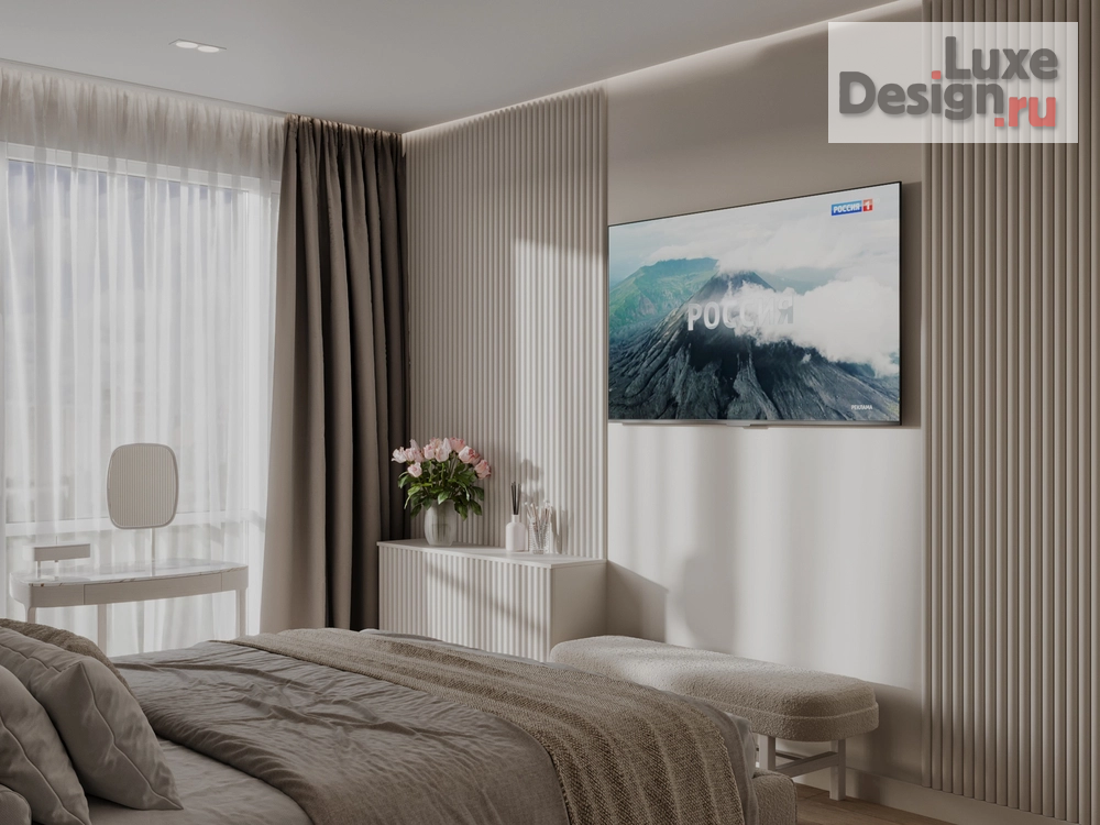 Дизайн интерьера спальни "Мастер спальня в ЖК Кутузовская Ривьера" (фото 3)