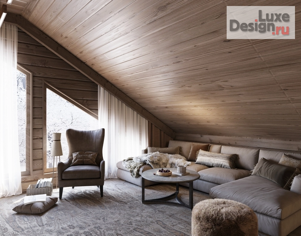 Дизайн интерьера загородного дома "Дизайн дома в стиле "Шале"" (фото 16)