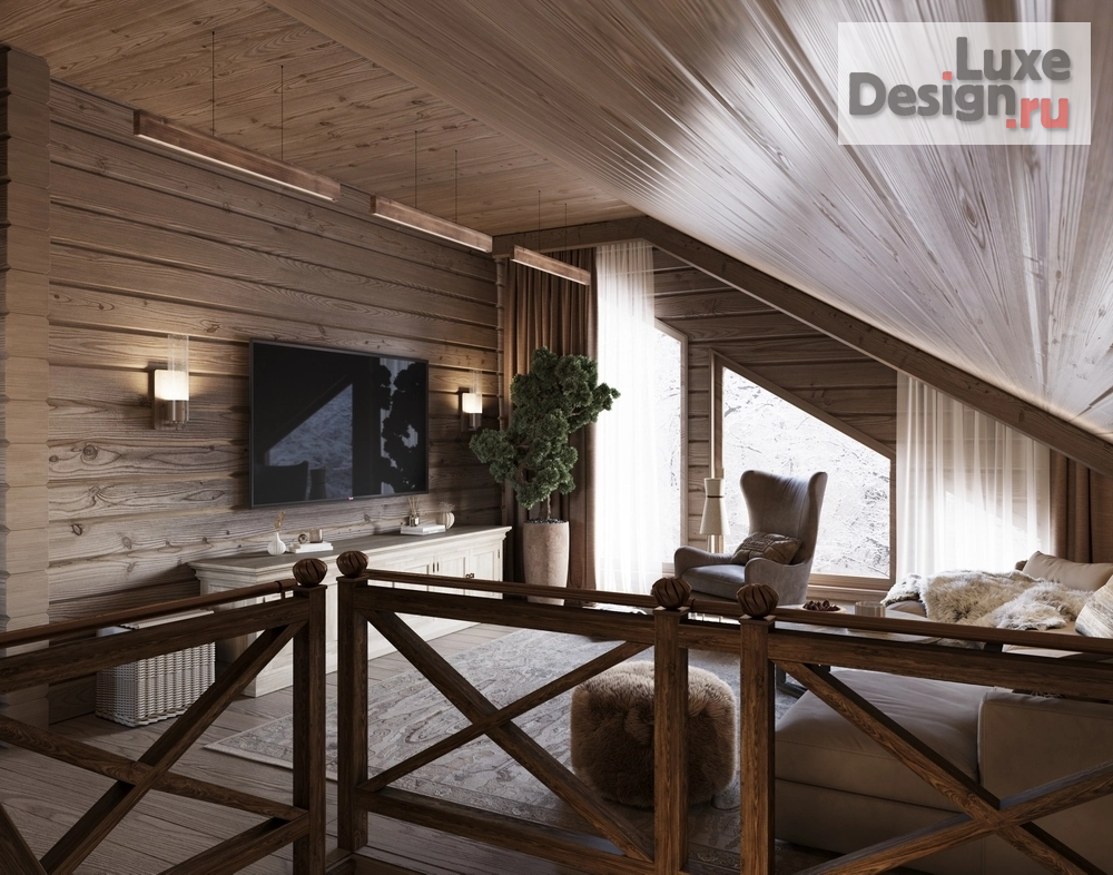 Дизайн интерьера загородного дома "Дизайн дома в стиле "Шале"" (фото 17)