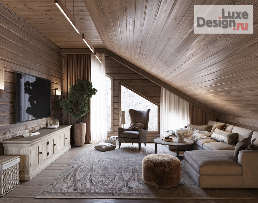 Дизайн интерьера загородного дома "Дизайн дома в стиле "Шале"" (фото 18)