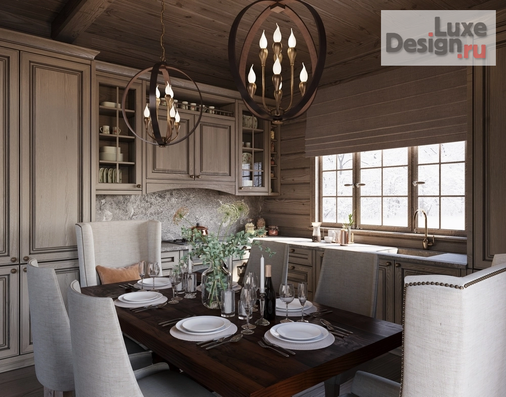 Дизайн интерьера загородного дома "Дизайн дома в стиле "Шале"" (фото 7)