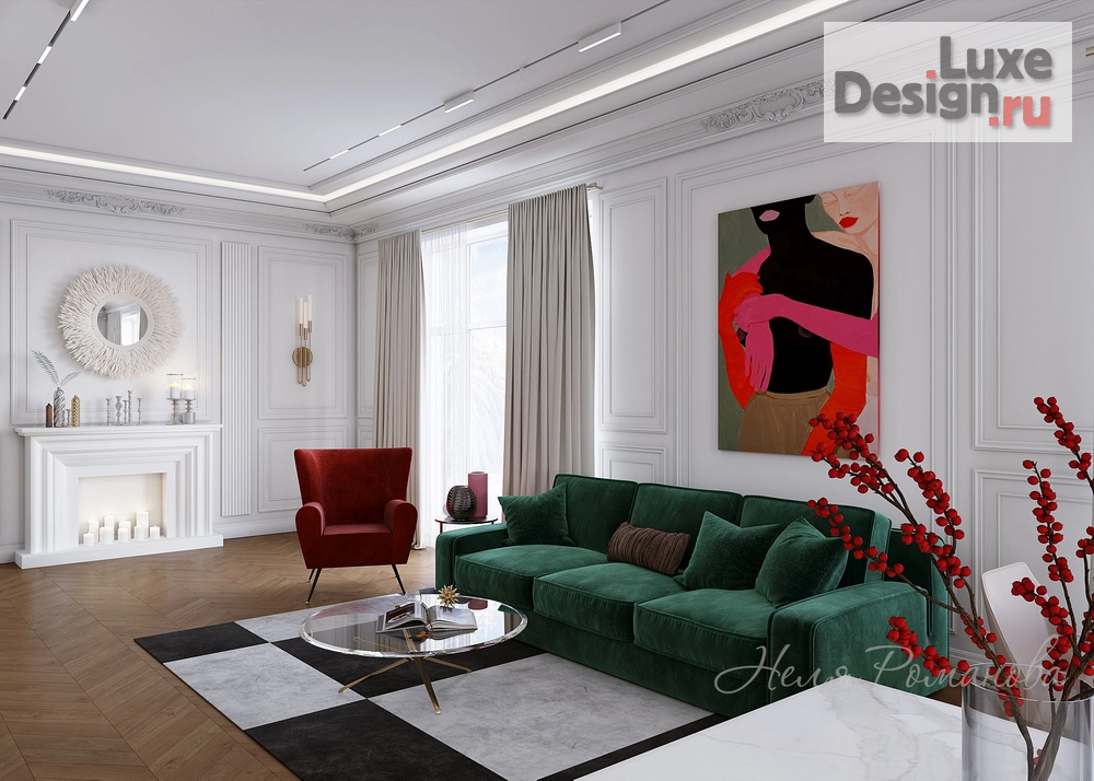 Дизайн интерьера частного дома "Дизайн кухни-гостиной в доме в КП "Riga Family"" (фото 2)