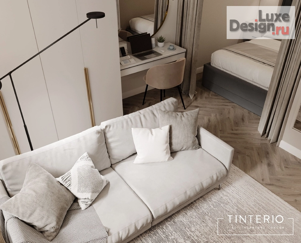 Дизайн интерьера квартиры студии "Москва, квартира 37.3 кв.м " (фото 1)