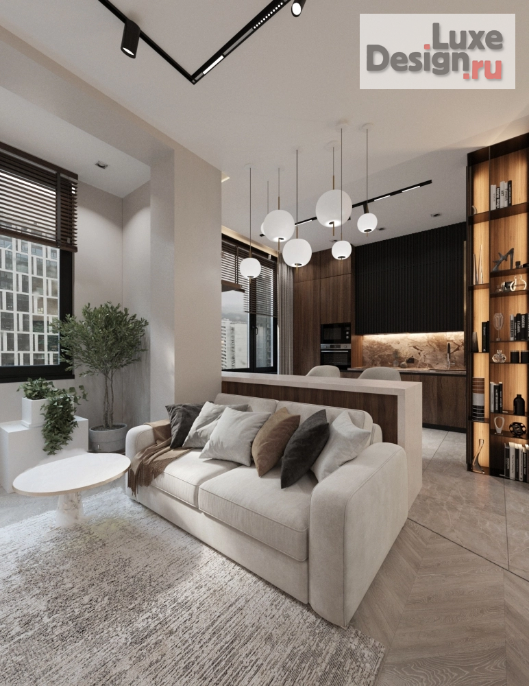 Дизайн интерьера однокомнатной квартиры " Квартиры 45м2 в ЖК Новочеремушкинская 17" (фото 11)