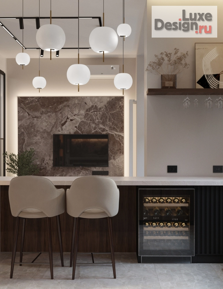 Дизайн интерьера однокомнатной квартиры " Квартиры 45м2 в ЖК Новочеремушкинская 17" (фото 12)