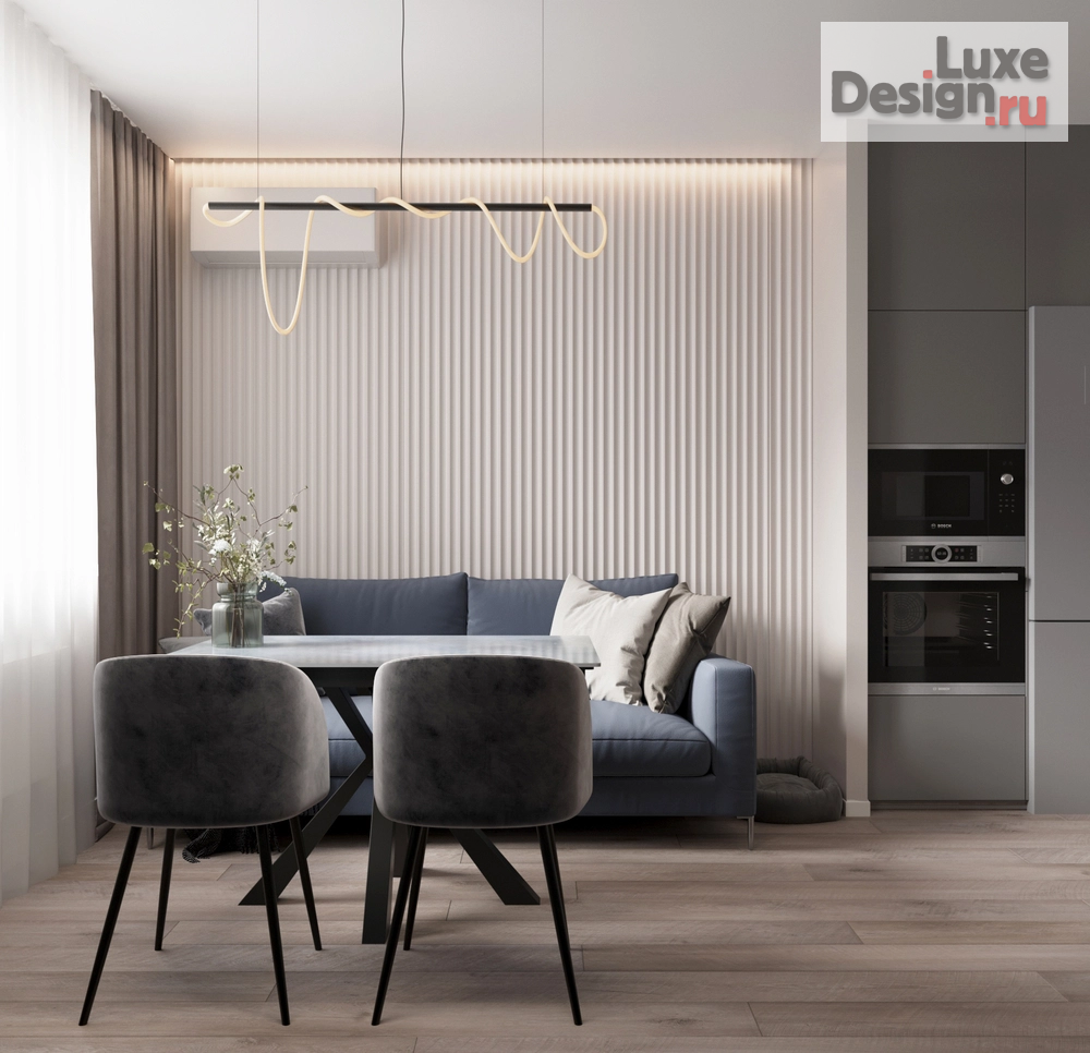 Дизайн интерьера однокомнатной квартиры "ЖК Городские истории" (фото 1)