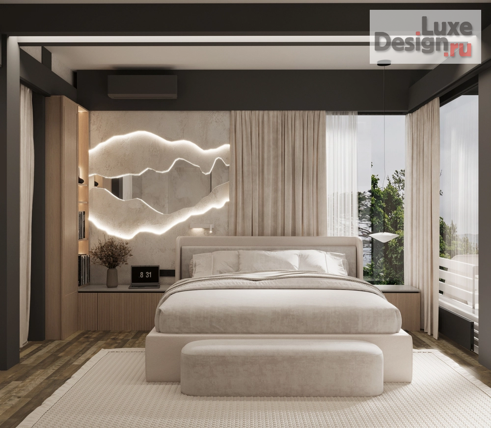 Дизайн интерьера спальни "Три варианта дизайна мастер-спальни." (фото 6)