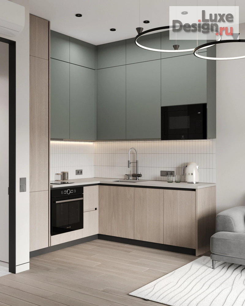 Дизайн интерьера однокомнатной квартиры "ЖК Павелецкая Сити" (фото 1)