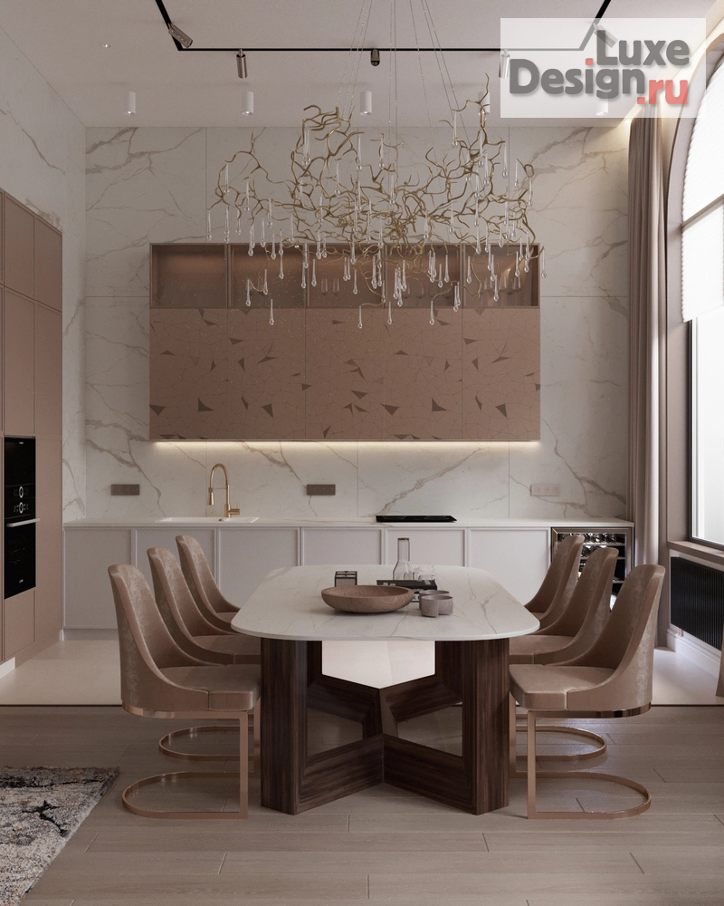 Дизайн интерьера четырехкомнатной квартиры "ЖК Врубеля 4" (фото 5)