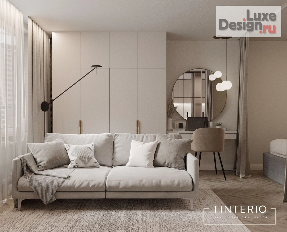 Дизайн интерьера квартиры студии "Москва, квартира 37.3 кв.м " (фото 2)