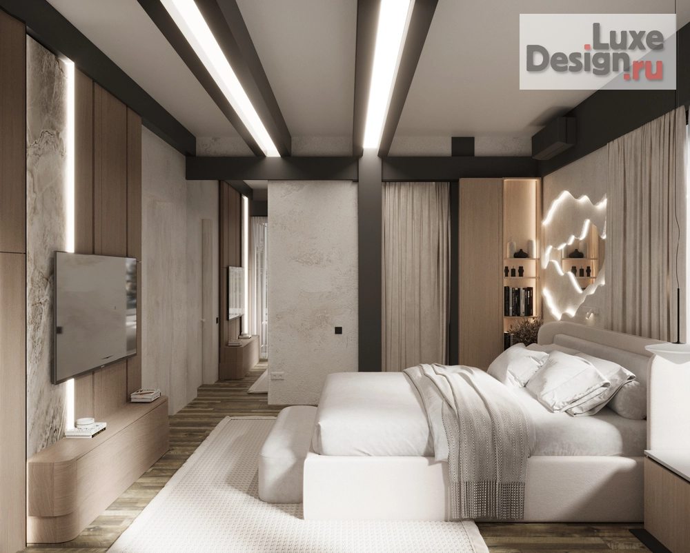 Дизайн интерьера спальни "Три варианта дизайна мастер-спальни." (фото 7)