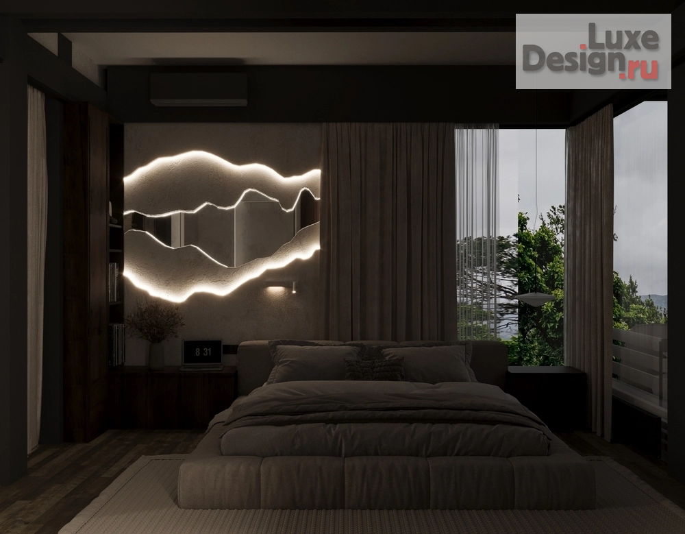 Дизайн интерьера спальни "Три варианта дизайна мастер-спальни." (фото 2)