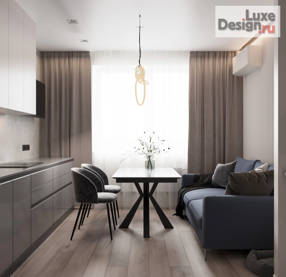 Дизайн интерьера однокомнатной квартиры "ЖК Городские истории" (фото 2)